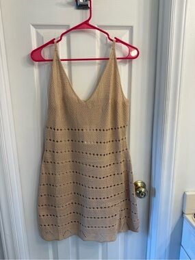 Crochet swimsuit cover-up mini dress